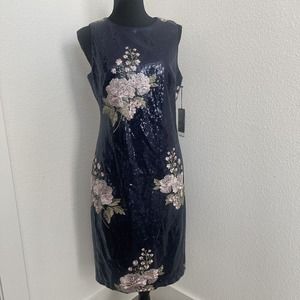 VINCE CAMUTO Women's Blue Sequin Dress 6, New